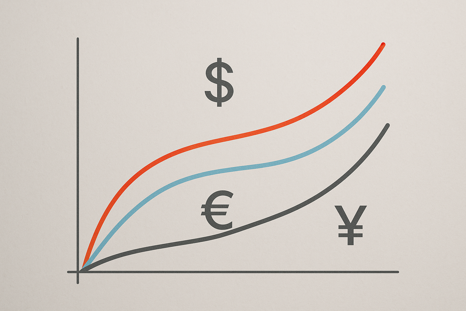 Schema concettuale su inflazione, tassi reali e impatto sulle coppie valutarie principali