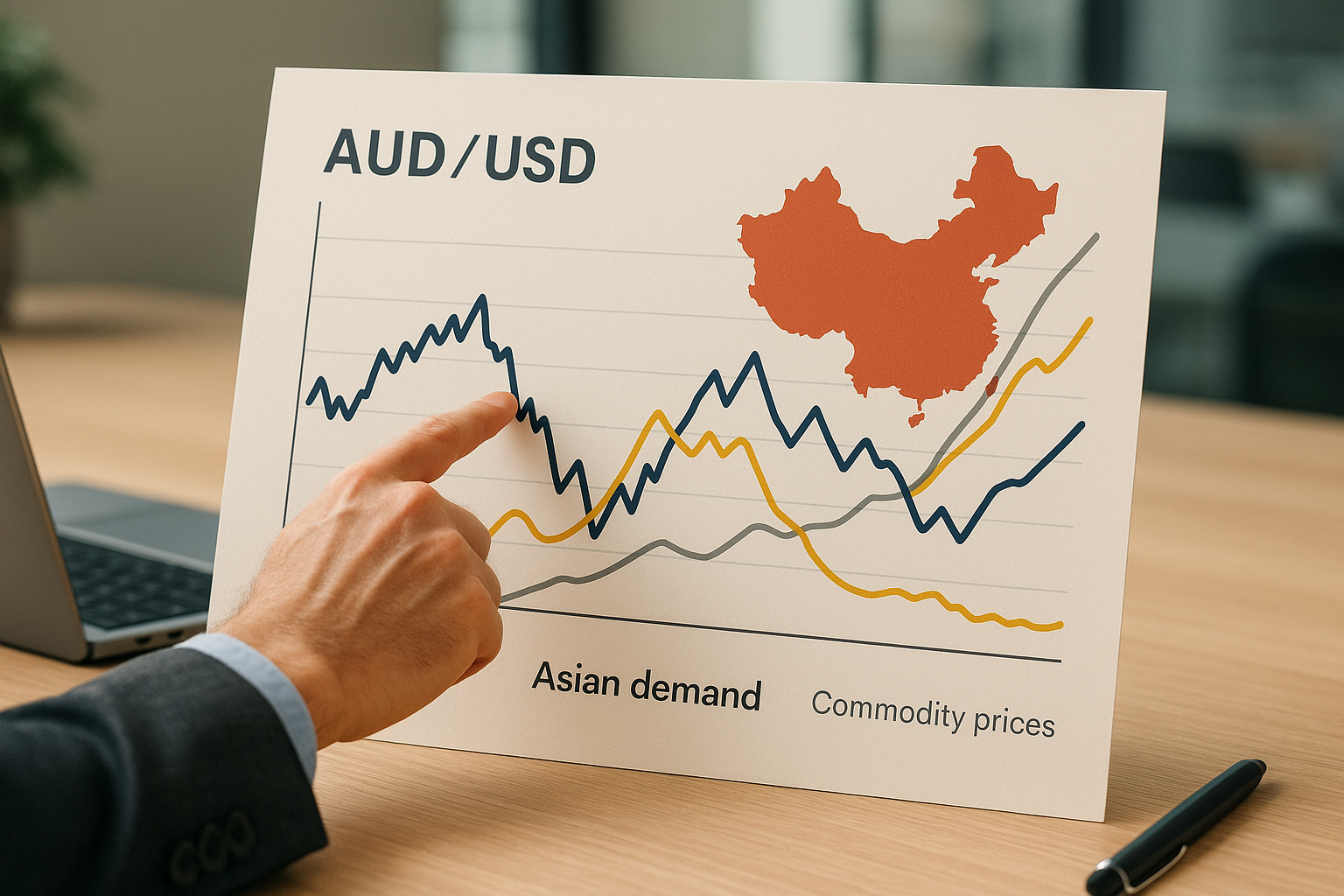 Andamento del dollaro australiano influenzato da domanda asiatica e materie prime