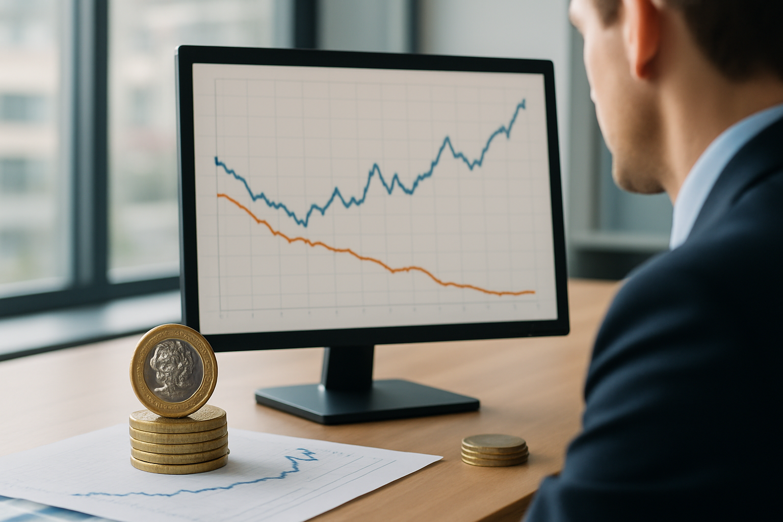 Andamento della sterlina in relazione al differenziale dei rendimenti e alla curva dei tassi