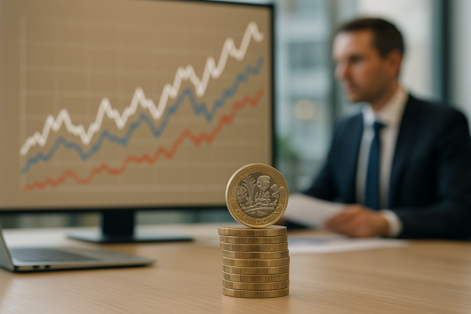 Andamento astratto del cambio della sterlina in un contesto di volatilità e incertezza economica