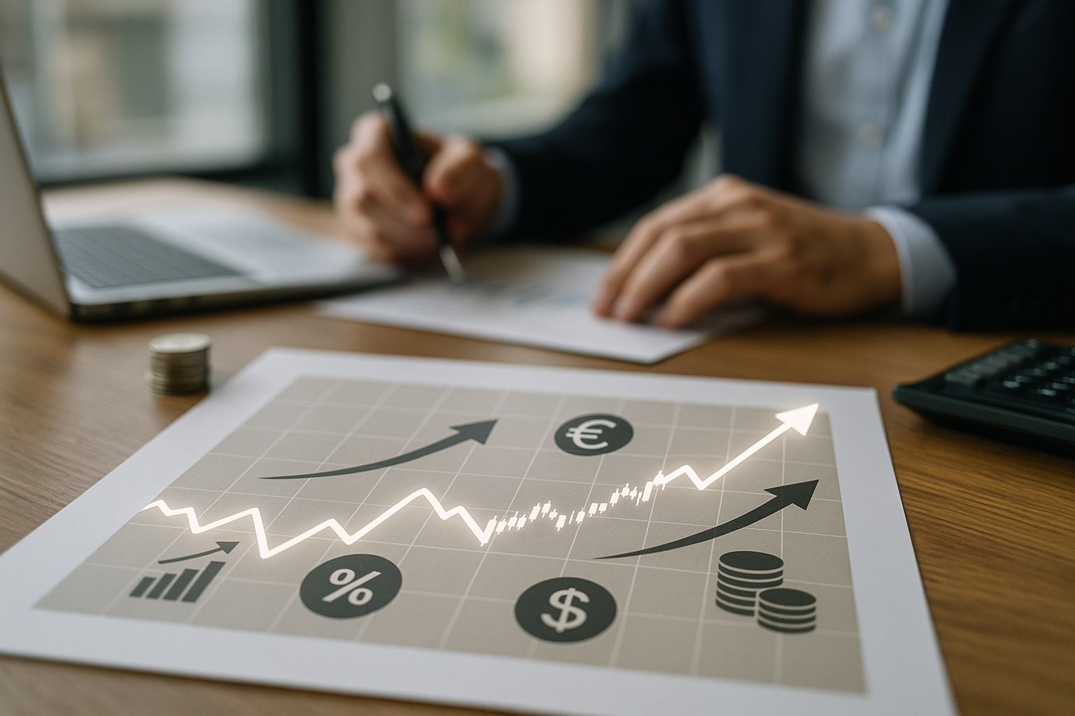 Illustrazione concettuale su cambio valutario, crescita economica e flussi di capitale nel mercato Forex