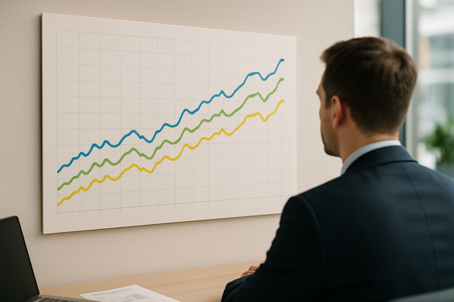 Linee di cambio valutario che mostrano movimenti sincronizzati e correlazioni nel mercato Forex