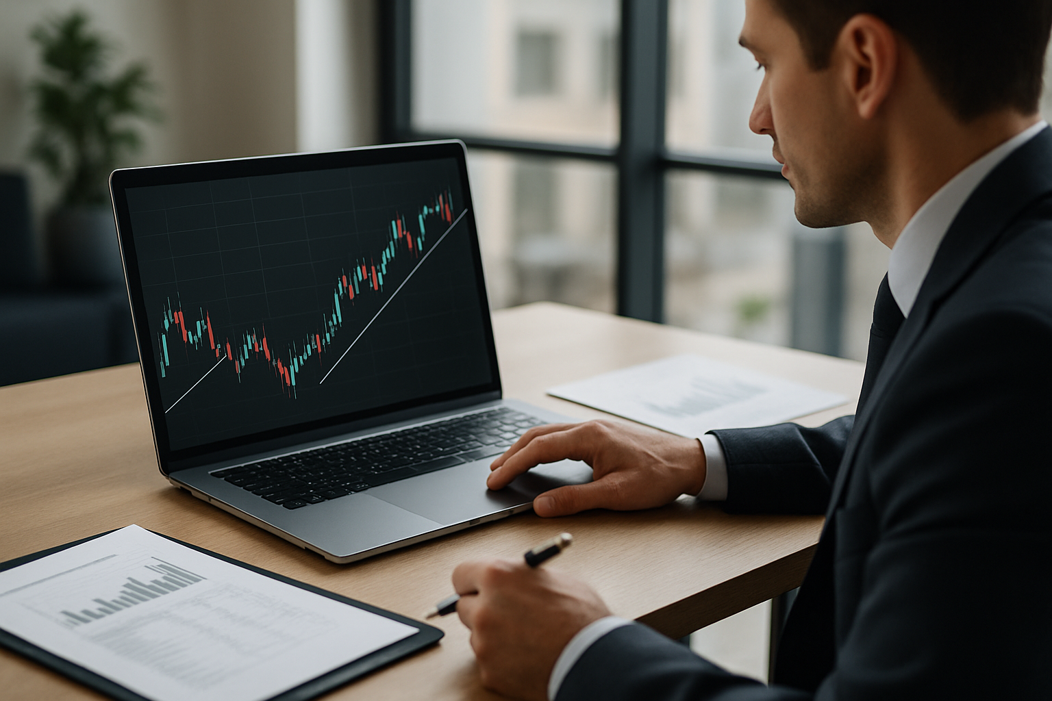 Grafico a candele che rappresenta movimenti rapidi tipici dello scalping sul forex