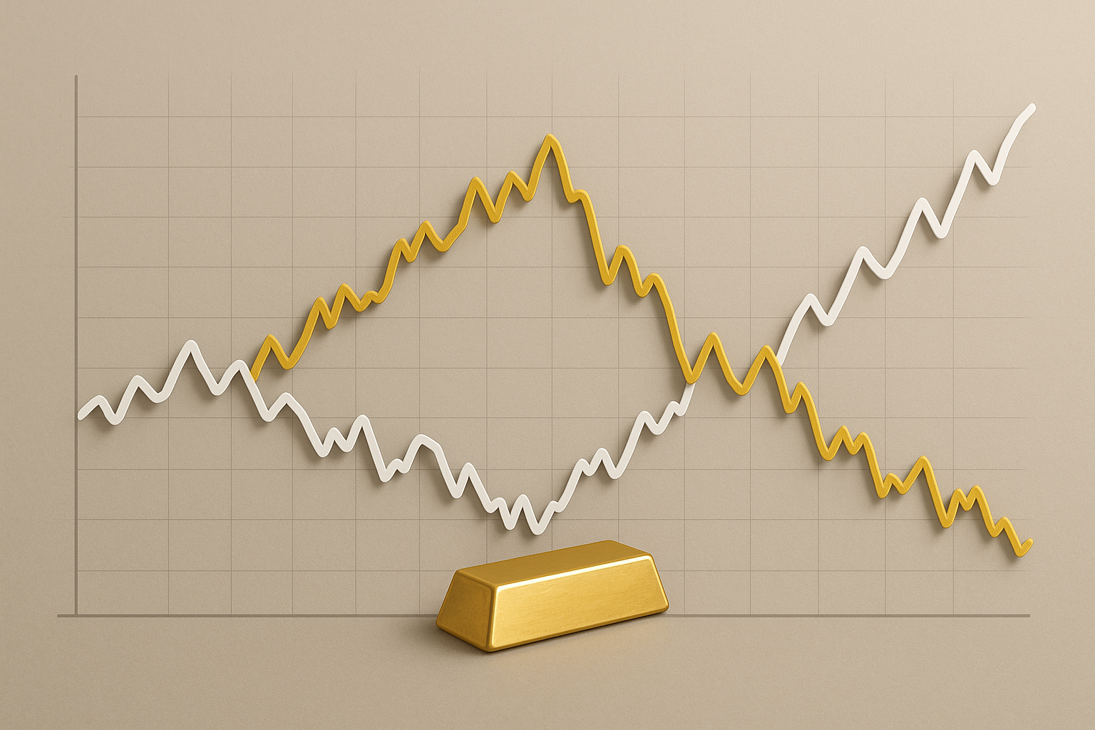 Andamento comparato di oro e dollaro durante fasi di tensione sui mercati